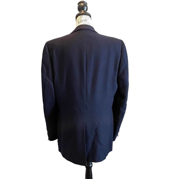 Harry Rosen Suit Jacket Blazer Navy Blue 42L Sport Coat Vintage Cambridge - Picture 4 of 12